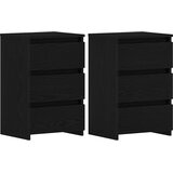  Noćni ormar s ladicama 2 pcs Crni hrast 40 x 35 x 62,5 cm | Eponuda.com