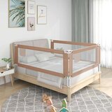 vidaXL sigurnosna ograda za dječji krevet smeđe-siva 180x25 cm tkanina Cijene