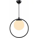 Squid Lighting Crna metalna viseća svjetiljka sa staklenim sjenilom ø 15 cm Ates -