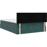  Otomanski krevet s madracem&amp LED tamnozeleni 140x200cm baršun | shoptok.hr