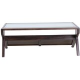 Light & Living Stolić za kavu sa staklenom pločom stola u tamnoj prirodnoj boji 70x112 cm Yuki – | shoptok.hr