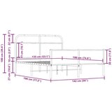  Okvir kreveta bez madraca boja hrasta sonome 135x190 cm drveni | shoptok.hr