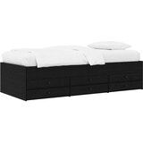  Okvir kreveta s pohranom s ladicama Crni hrast 80 x 200 cm | shoptok.hr
