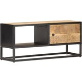 vidaXL TV omarica z izrezljanimi vrati 90x30x40 cm mangov les | Shoptok.si