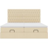 vidaXL otomanski okvir kreveta s madracima krem 180x200cm od tkanine | shoptok.hr