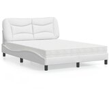  Krevet s madracem Hvar bijeli 120 x 200 cm od umjetne kože | shoptok.hr