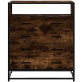 vidaXL Predalnik dimljen hrast 70x41x70 cm inženirski les | Shoptok.si