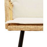  Set vrtnog namještaja od 4 dijela s jastučićima prirodni poli ratan | shoptok.hr