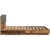 Okvir kreveta s uzglavljem s uzglavljem Staro drvo 150 x 200 cm | shoptok.hr