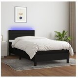  Box spring s madracem LED crni 100x200 cm od tkanine | shoptok.hr