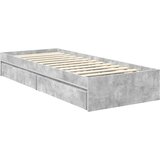  Krevet s od storage Betonski sivi 75 x 190 cm Konstruirano drvo | shoptok.hr