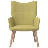 vidaXL Stolica za opuštanje s osloncem za noge zelena od tkanine | shoptok.hr