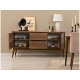 Hanah home vina 01 0900 walnut stone (produžni trpezarijski sto, stolice i konzola (6 komada)) | ePonuda.com