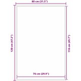  Otirač Crna 80 x 120 cm Polipropilen | shoptok.hr