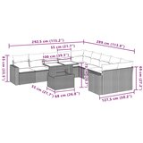  11-dijelni vrtni set s jastucima, sivi poliratan | shoptok.hr