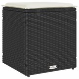  Vrtni tabure s jastucima 2 kom crni 40x40x43 cm poliratan | Eponuda.ba