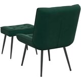  Stolica za opuštanje s osloncem za noge tamnozelena baršunasta | shoptok.hr