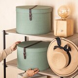 Bigso Box of Sweden Mentolno zelene kartonaste škatle s pokrovom za shranjevanje v kompletu 2 ks ø 37,5x25,5 cm Rut – | Shoptok.si