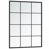 Zidno ogledalo crno 80 x 60 cm metalno | Eponuda.com