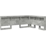  Skladiščni naslon s polico Betonsko siva 160 cm Konstruiran les, (5000142556) | Shoptok.si