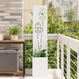 vidaXL Vrtni Sadič s Dekorativnom Pločom Bijela 32 x 140 cm | shoptok.hr