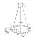Brilagi LED RGBW prigušiva luster na sajli SELE 6xGU10/6,5W/230V crna | Eponuda.com