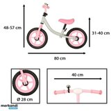 Trike fix bicikl bez pedala rozi Slike