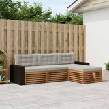  Set vanjskih sofa 4 pcs Prirodna i svjetlosiva Poliester | shoptok.hr