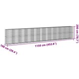  Gabionska košara s poklopcem 1150x100x200 cm pocinčano željezo | shoptok.hr