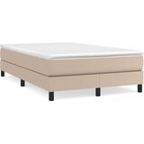 vidaXL Box spring postelja z vzmetnico kapučino 120x190cm umetno usnje | Shoptok.si