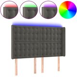  LED uzglavlje tamnosivo 147x16x118/128 cm baršunasto | shoptok.hr