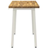  90 x 55 x 75 cm Čvrsto drvo akacije Bijela Pravokutni - Bijela 90 x 55 x 75 cm Četvrtasto | shoptok.hr