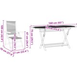 vidaXL 7-delni vrtnarski jedilni set, sivo, trd akacijev les in poliratanska mreža | Shoptok.si