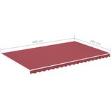  Zamjenska tkanina za tendu bordo 5 x 3 m | shoptok.hr