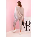 Kesi Włoski Set sweatshirt + pants buttery fabric beige | Shoptok.si