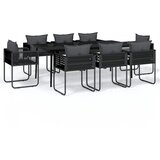  9-dijelni vrtni blagovaonski set crni | shoptok.hr