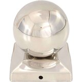 vidaXL Pokrovčki za stebričke 6 kosov krogla nerjaveče jeklo 91x91 mm | Shoptok.si