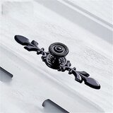 INF Eleganten ročaj za omarico iz črne aluminijeve zlitine - Zasnova z eno luknjo S, (21956728) | Shoptok.si
