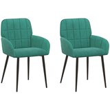  Trpezarijske stolice 2 pcs Baršun Tirkizna 57 x 50 x 85 cm | shoptok.hr