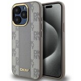 Dkny USNJEN OVITEK S KARIRASTIM MONO VZORECEM ZA MAGSAFE ZA IPHONE 15 PRO BEŽ, (21897943) | Shoptok.si
