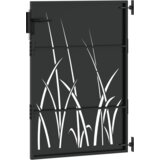 vidaXL Vrtna vrata Crna 105 x 150 cm Čelik s praškastim premazom | shoptok.hr