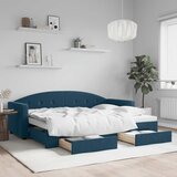 Dnevni krevet na razvlačenje plavi 80 x 200 cm baršunasti | shoptok.hr