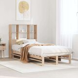 vidaXL Krevet s regalom za knjige bez madraca 90x200 cm masivno drvo | shoptok.hr