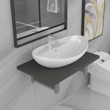 Maison Chic Dvodelni komplet kopalniškega pohištva - Kopalniški sestavi iz keramike siv, (21787842) | Shoptok.si