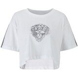 Ed Hardy Majice brez rokavov Tiger glow crop top white Bela Cene