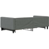 vidaXL Izvlečna dnevna postelja s predali temno siva 100x200 cm blago | Shoptok.si