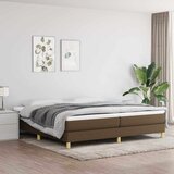  s oprugama i madracem tamnosmeđi 200x200 cm od tkanine | shoptok.hr