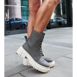 Gemre Green boots adorned with stitching Nicla | Shoptok.si
