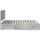  Konstrukcija postelje z vzglavjem Betonsko siva 160 x 200 cm, (5000103361) | Shoptok.si