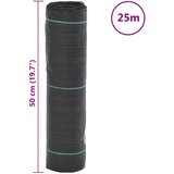 vidaXL Membrana proti plevelu črna 0,5x25 m PP | Shoptok.si